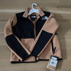 The North Face Camel and Black Fleece Jacket